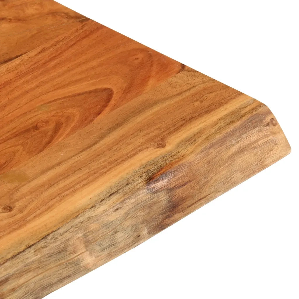 Piano Tavolo 60x60x3,8 cm Quadrata Legno Acacia Bordi Vivi 370642