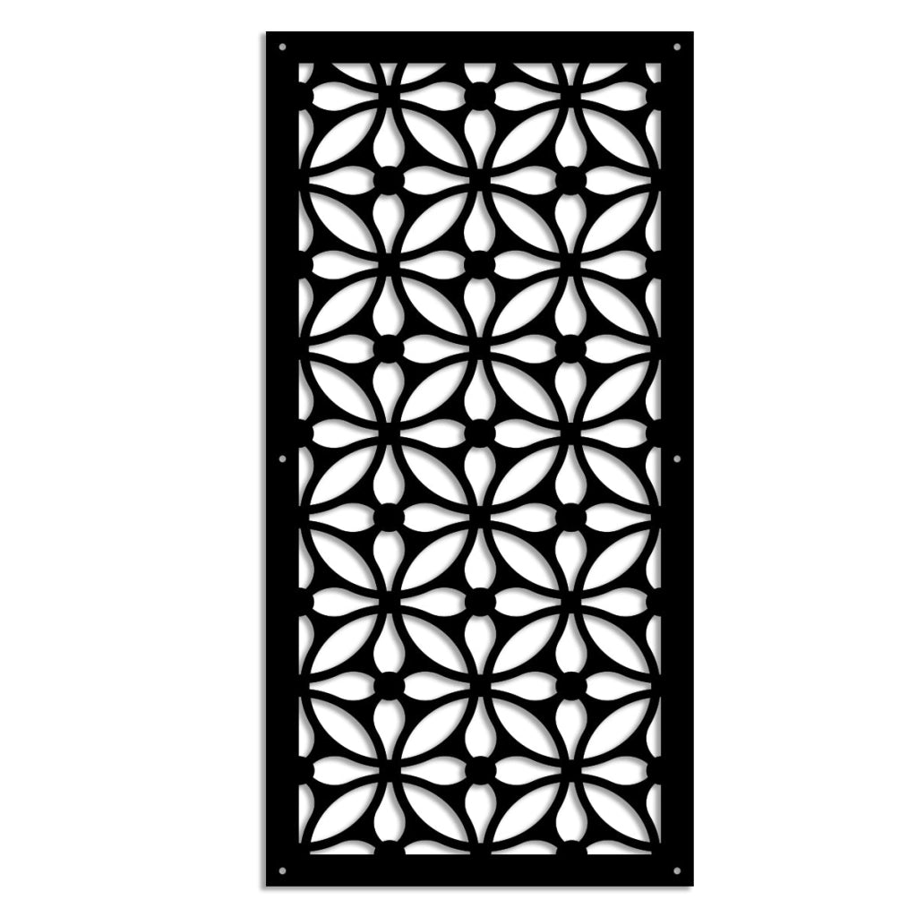 SAMURA - Pannello in PVC traforato - Parasole Misura: 47x94 cm, Colore: nero
