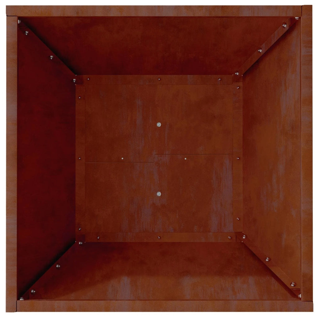 Fioriere | Cassetta per fiori | Vaso da giardino Ruggine 40 x 40 x 15 cm