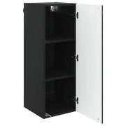 Armadietto a Muro | Mobiletto a muro Nero 33 x 34,5 x 90 cm Legno ingegnerizzato