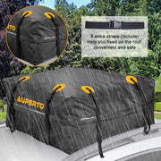 Dakbagagetto, 20 m³, dakkoffer opvougbare, contenitore di stivaggio, impermeabile, attacco per bagagliaio, sacco, contenitore di stivaggio per viaggi e trasporto bagagli, veicoli, furgoni, SUV, nero