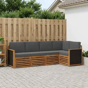 Set divano sezionale con cuscino 4 pcs Naturale e Antracite 3384343