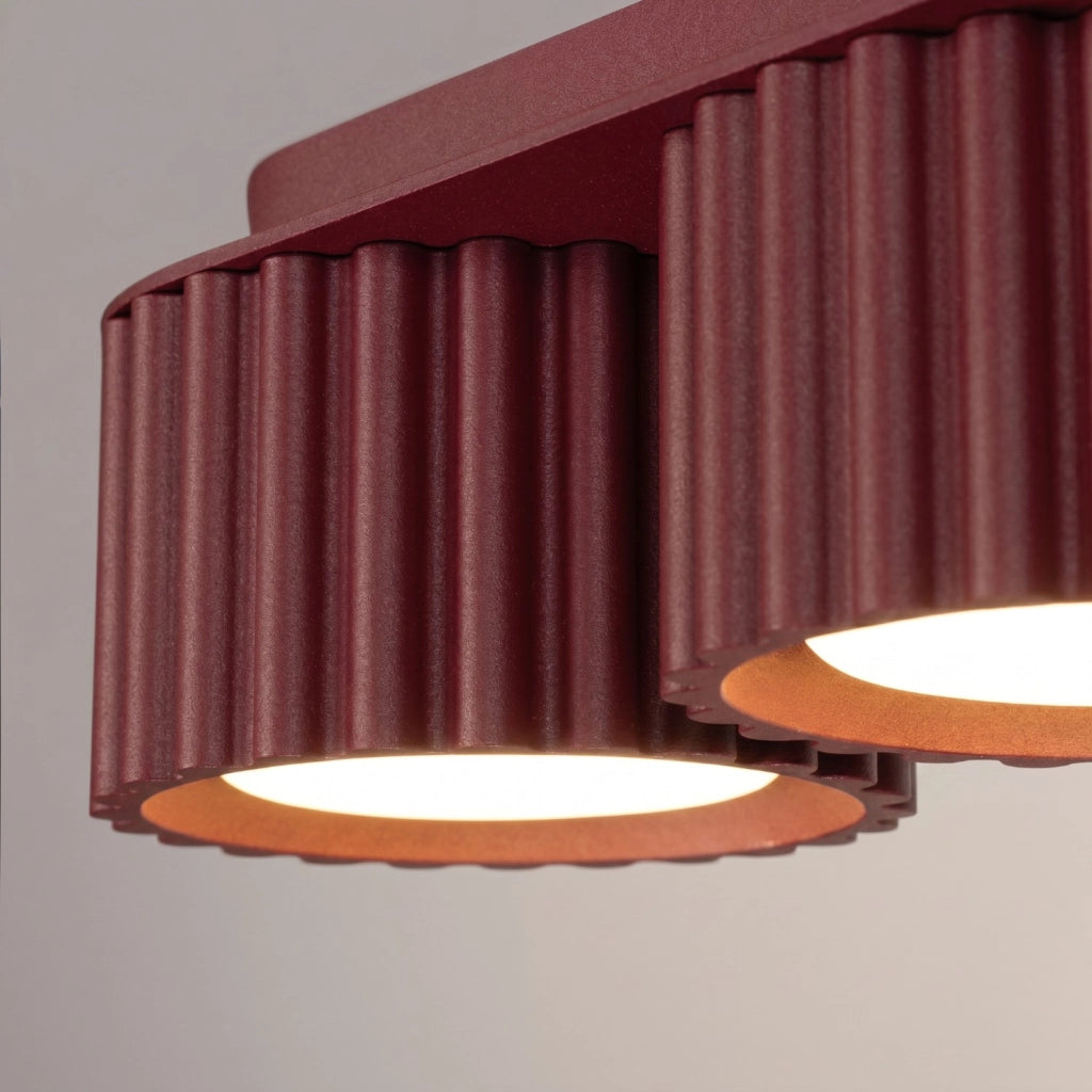 Plafoniera AURA 3 borgogna Gx53