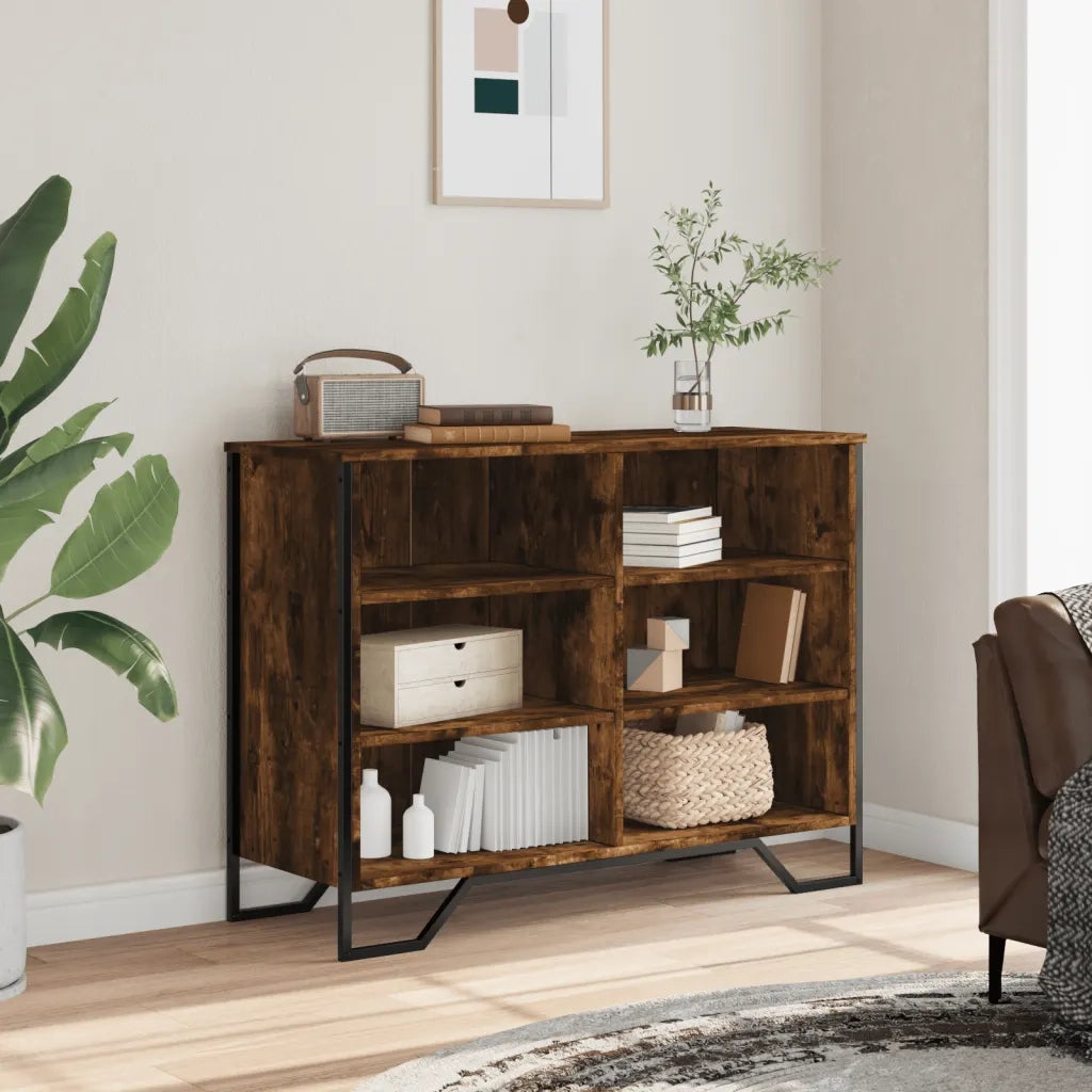 Credenza Rovere Fumo 101x35,5x74,5 cm in Legno Multistrato 848556