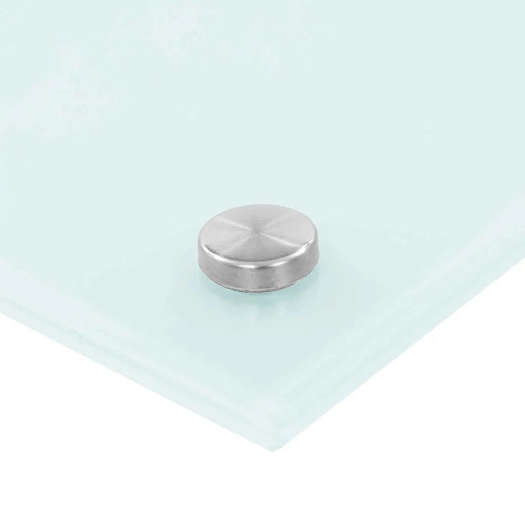Schienale da cucina 2 pz Bianco 90 x 50 cm vetro temperato CFW7289293