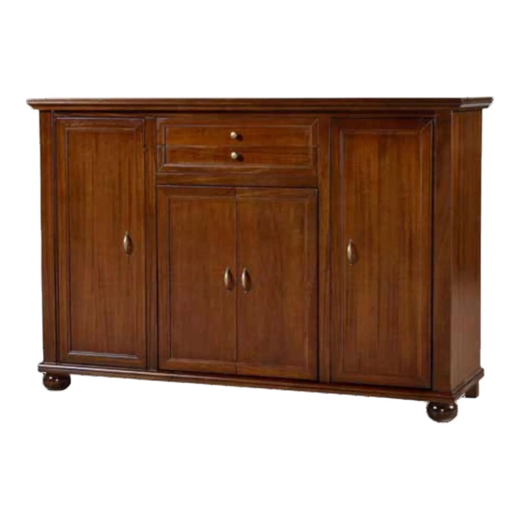Madia credenza arte povera in legno 4 porte-2 cassetti tinta noce l.159 p.49 h.107 - Mobili 2G