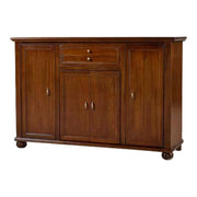 Madia credenza arte povera in legno 4 porte-2 cassetti tinta noce l.159 p.49 h.107 - Mobili 2G
