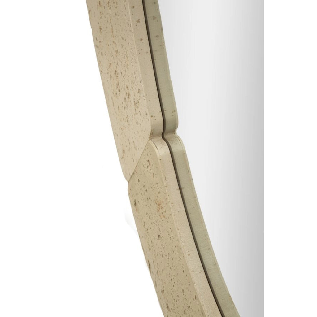 Specchio da parete ovale effetto pietra 70x119,5 cm