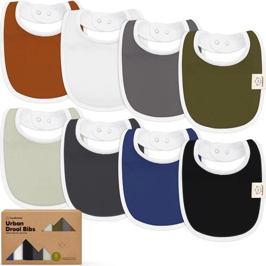 Set di salviette per bambini - 8-pack salviette in cotone biologico per bambini con denti da latte - Salviette per bambini - Salviette grandi per neonati e bambini (Basics)