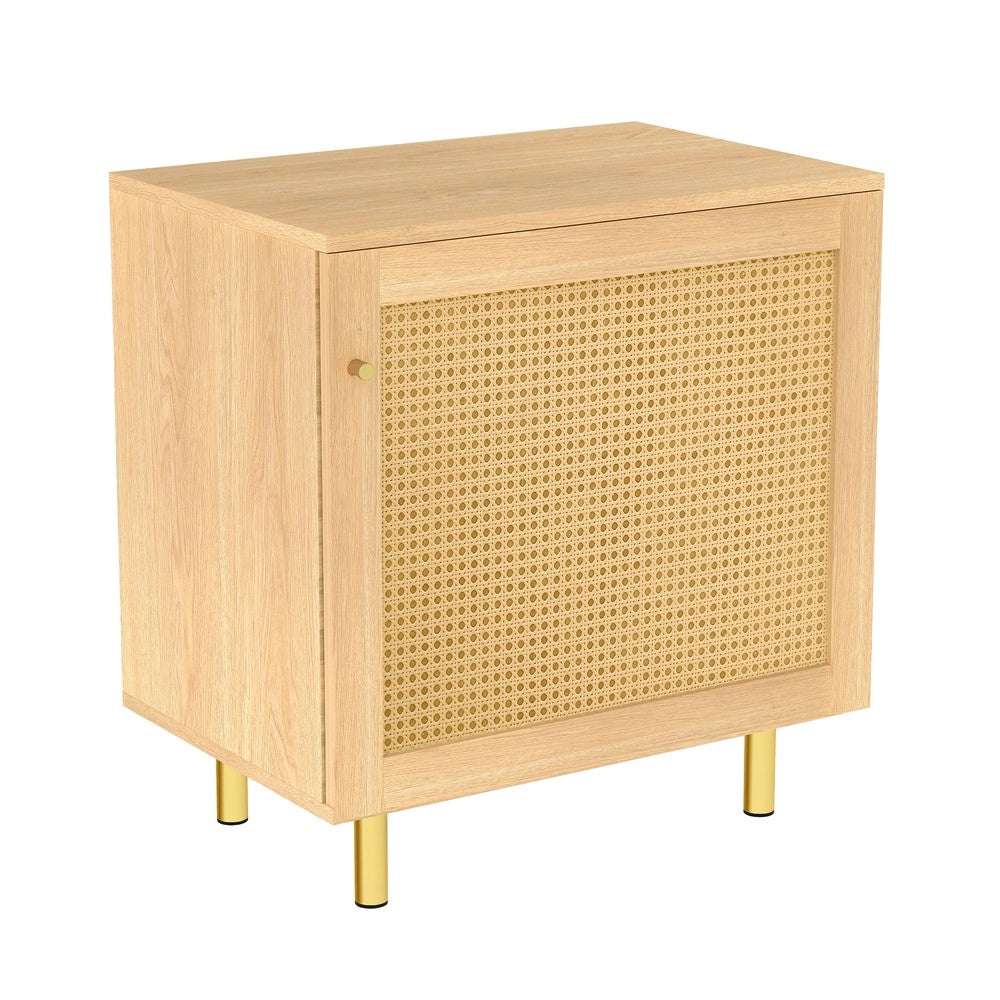 Credenza in Vimini con Cassetto ¨C MINIMAL ¨C Rovere Naturale 60x40x63 cm