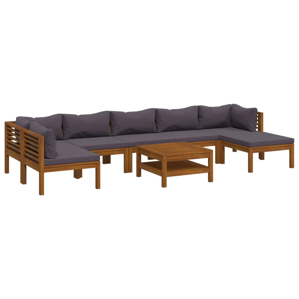 Set Divani da Giardino 8 pz con Cuscini in Massello di Acacia cod mxl 46183