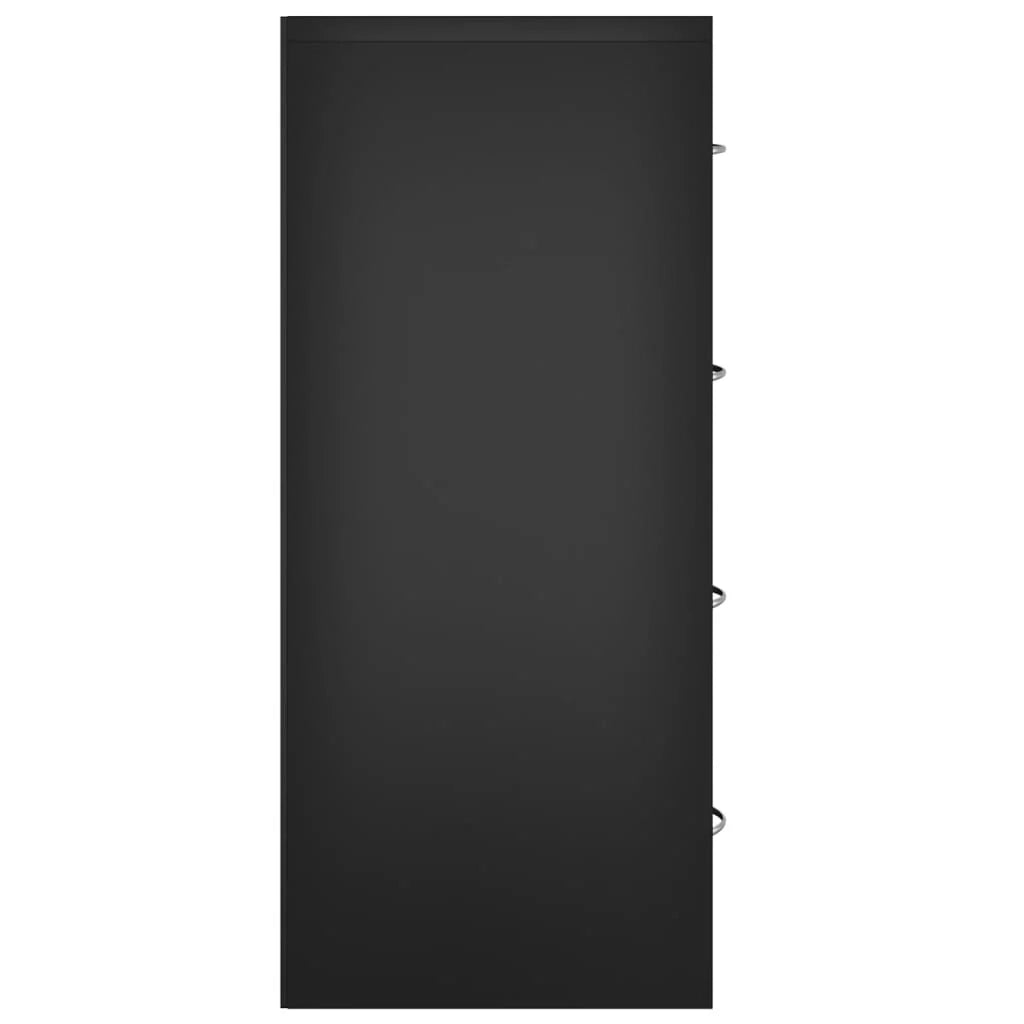 Buffet credenza cassettiera mobiletto mobile contenitore organizer per cucina soggiorno salotto con 4 cassetti 60 x 30,5 x 71 cm nero 02_0029754
