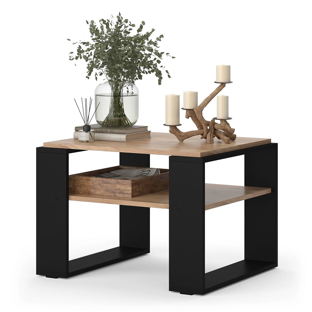 Vicco Tavolino da salotto Quercia dorata 65.6 x 55,8 cm con ripiano