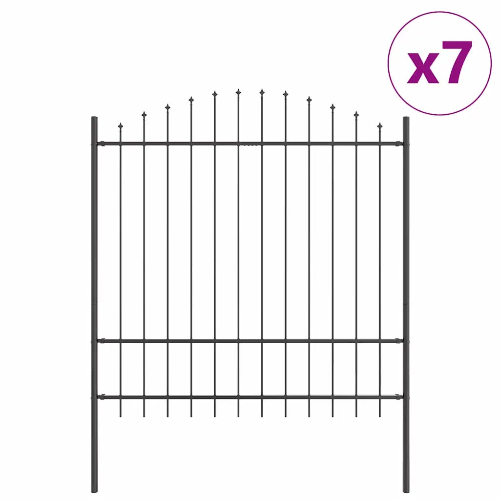 Recinzione per Giardino 7 pcs Grigio 170 x 215 cm