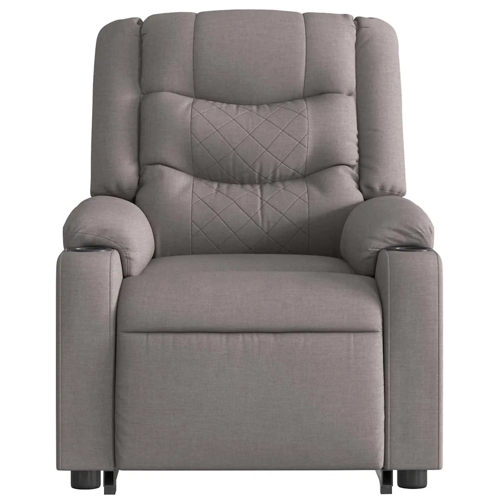 Poltrona Alzapersona Reclinabile Tortora in Tessuto 3310265