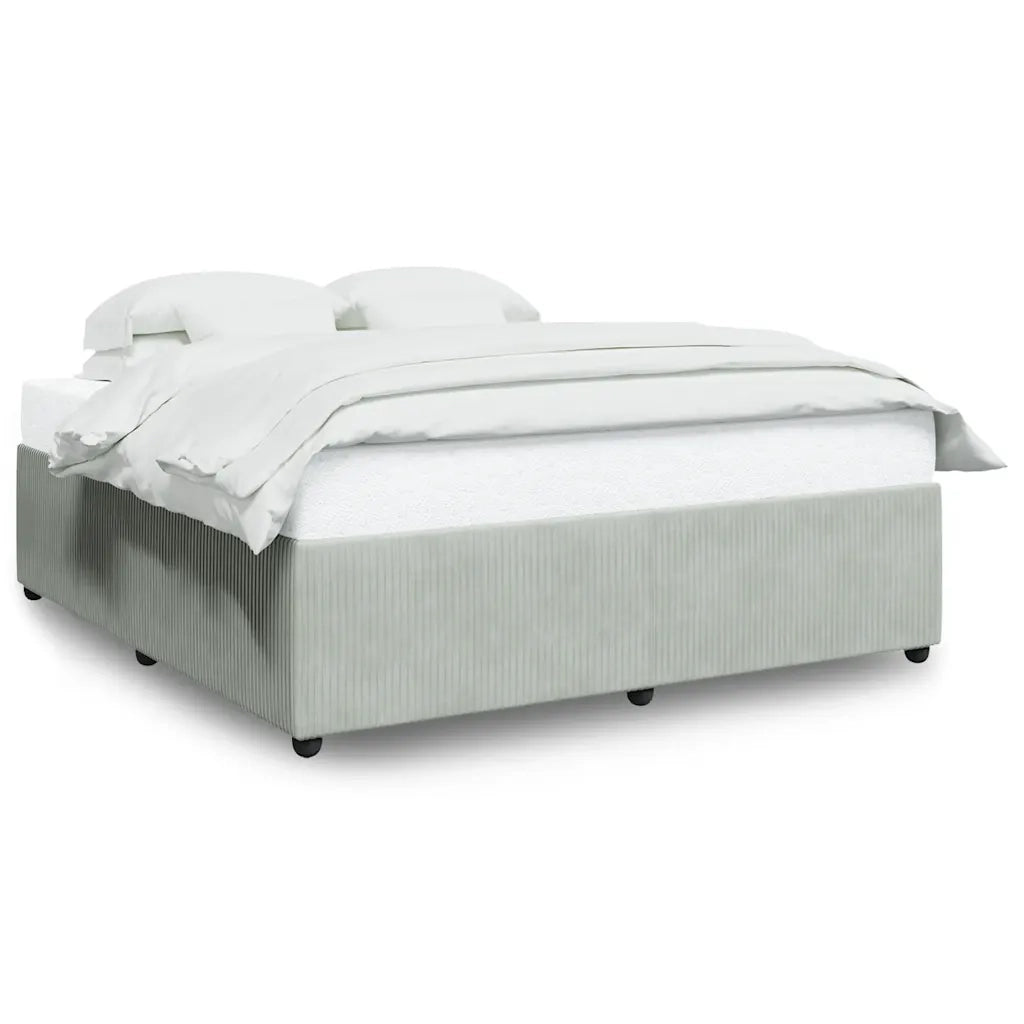 Giroletto senza Materasso-Struttura Letto Grigio Chiaro 200x200 cm Velluto 662987