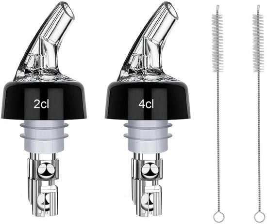 Set di Servizio per Wijn/Cocktails/Olio - 2 Pezzi - Universale - Sostituzione Duratura - In Resina Duro - Acciaio Inossidabile 304 - Dispensatore di Servizio