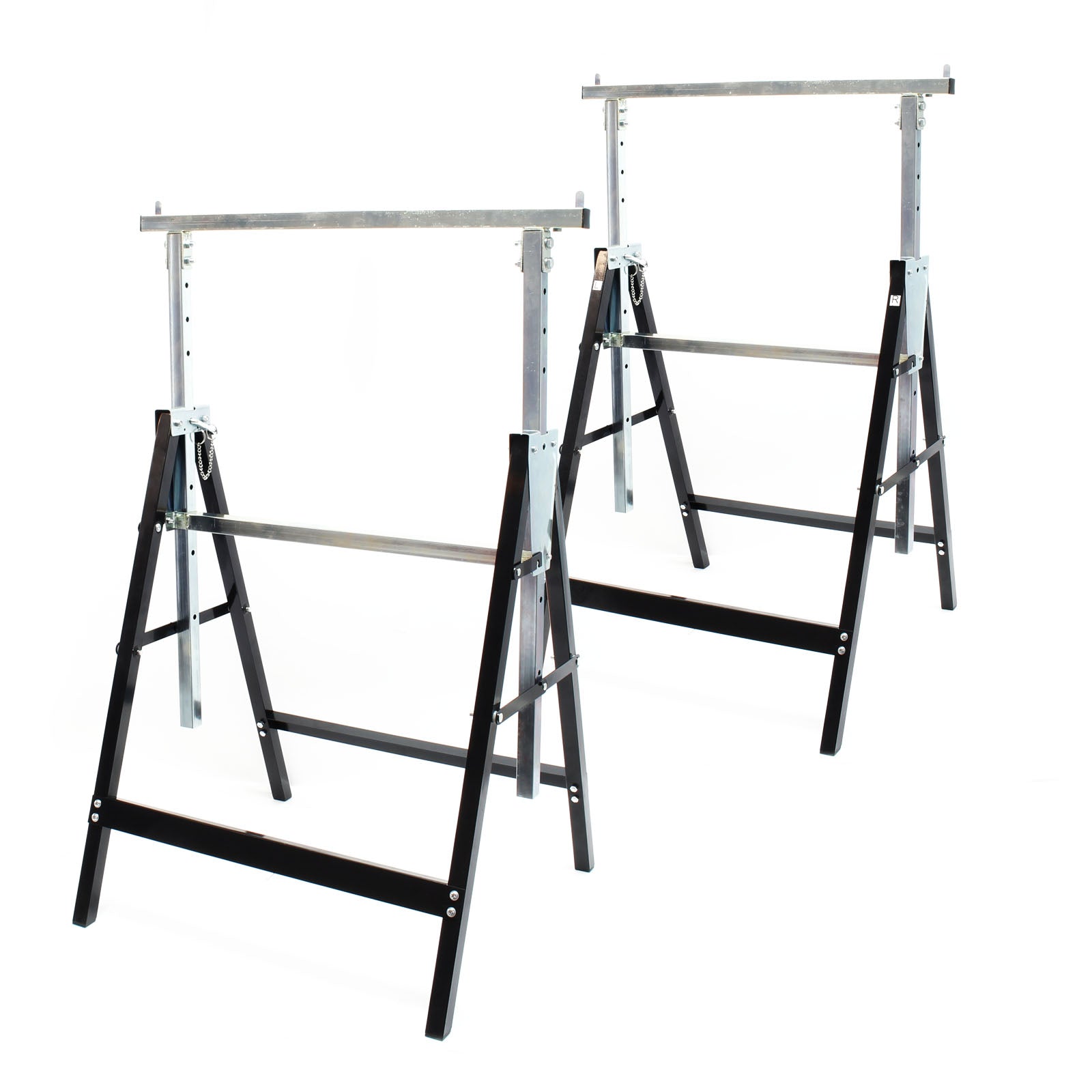 2x Cavalletti per ponteggi Telescopici Richiudibili Altezza regolabile 80-130cm Max 200kg Cantiere