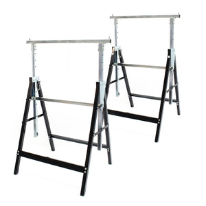 2x Cavalletti per ponteggi Telescopici Richiudibili Altezza regolabile 80-130cm Max 200kg Cantiere
