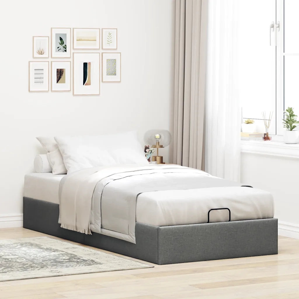 Struttura Letto Pouf senza Materasso 90x200 cm in Tessuto 3310848
