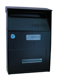 CASSETTA POST.ACCIAIO NERA C/TETTO 21X32X9 QUALITY