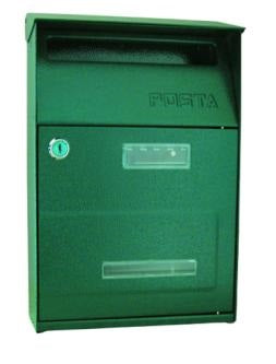 CASSETTA POST.ACCIAIO VERDE C/TETTO 21X32X9 QUALITY