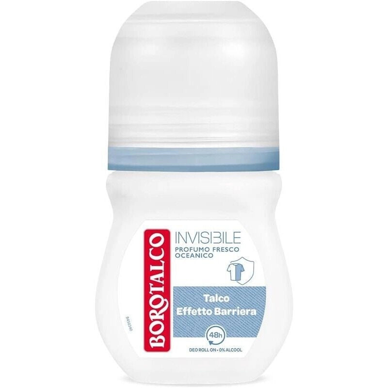 BOROTALCO ROLL- ON 50 ML FORMULA SENZA ALCOOL EFFICACIA FRESCA 48H EFFETTO BARRIERA