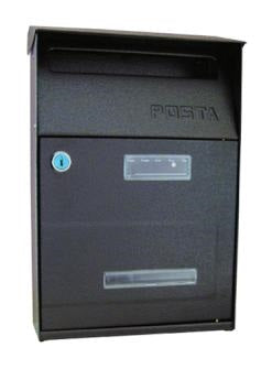 CASSETTA POST.ACCIAIO MARRONE C/TETTO 21X32X9 QUALITY