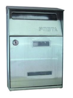CASSETTA POST.ACCIAIO INOX C/TETTO CM.21X32X9 QUALITY