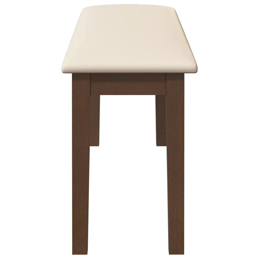 Panca 110 cm Marrone in Legno Massello di Hevea 4102601