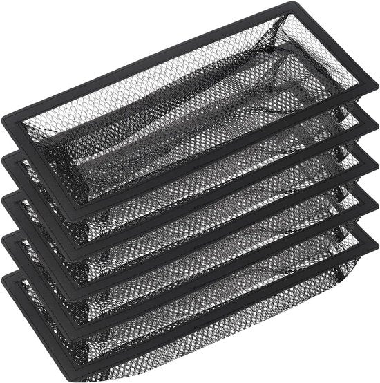 Abitazione per filtro di ventilatore a pavimento, set di 5 filtri per abitazione per ventilatore a pavimento, filtro per abitazione per ventilatore a pavimento in rete (4 x 10 pollici) - nero - 10in