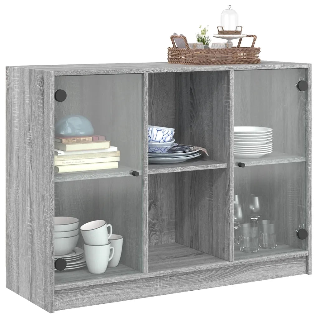 Credenza-Buffet-Armadio da cucina Grigio Sonoma 102x37x75,5 cm in Legno Multistrato