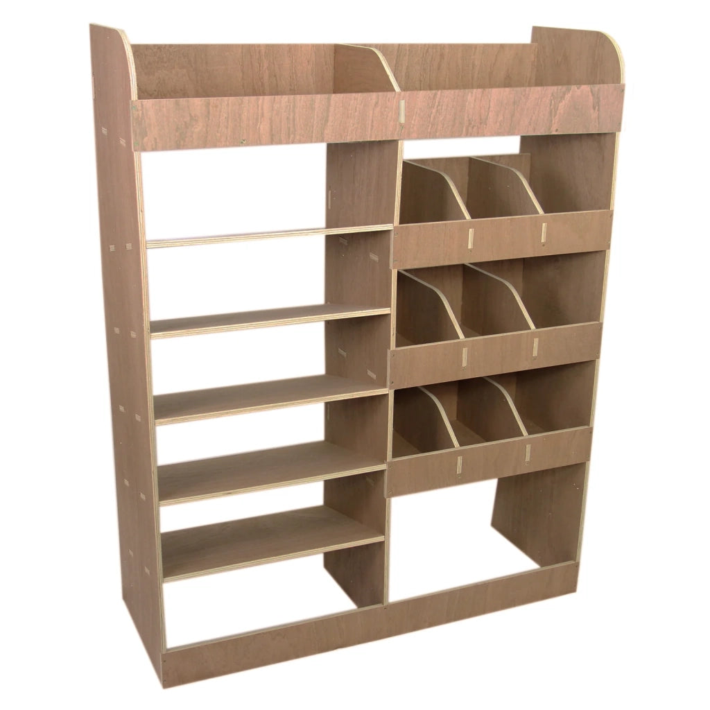 2 Scaffali per Furgone Van Opel Vivaro SWB L1 in Compensato con 12 Staffe