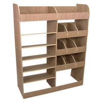 2 Scaffali per Furgone Van Opel Vivaro SWB L1 in Compensato con 12 Staffe