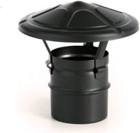 Terminale cinese nero in acciaio inox per stufe a pellet terminale cappello cinese 80