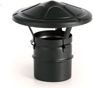 Terminale cinese nero in acciaio inox per stufe a pellet terminale cappello cinese 80