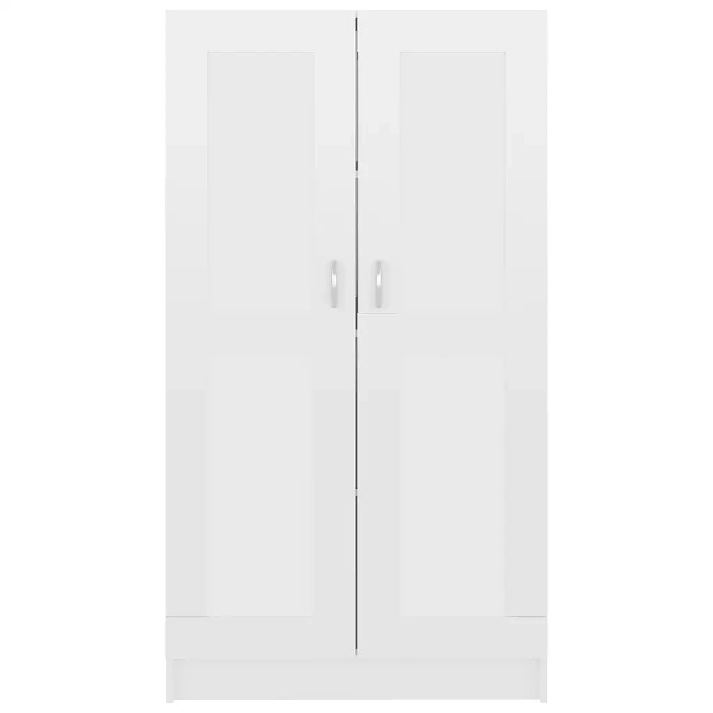 Libreria Bianco Lucido 82,5x30,5x150 cm in Legno Multistrato 802729