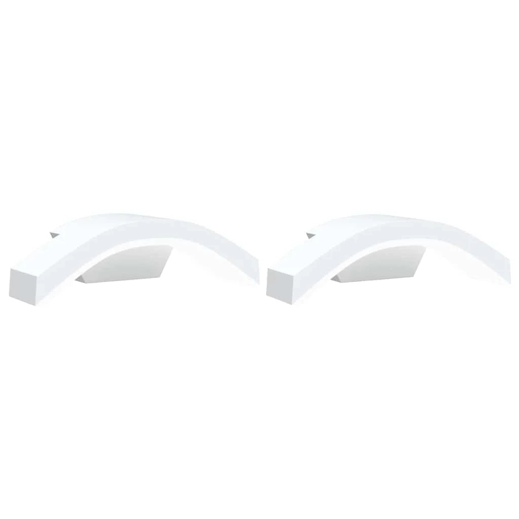 Set di 2 eleganti e versatili applique LED da esterno IP54 27,5 x 7 x 10 cm in alluminio bianco 02_0056594
