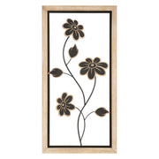 Pannello In Ferro E Legno Girish -b- cm 30x2,5x60