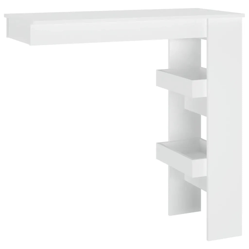 Bancone da Muro Bianco 102x45x103,5 cm in Legno Compensato cod mxl 14463