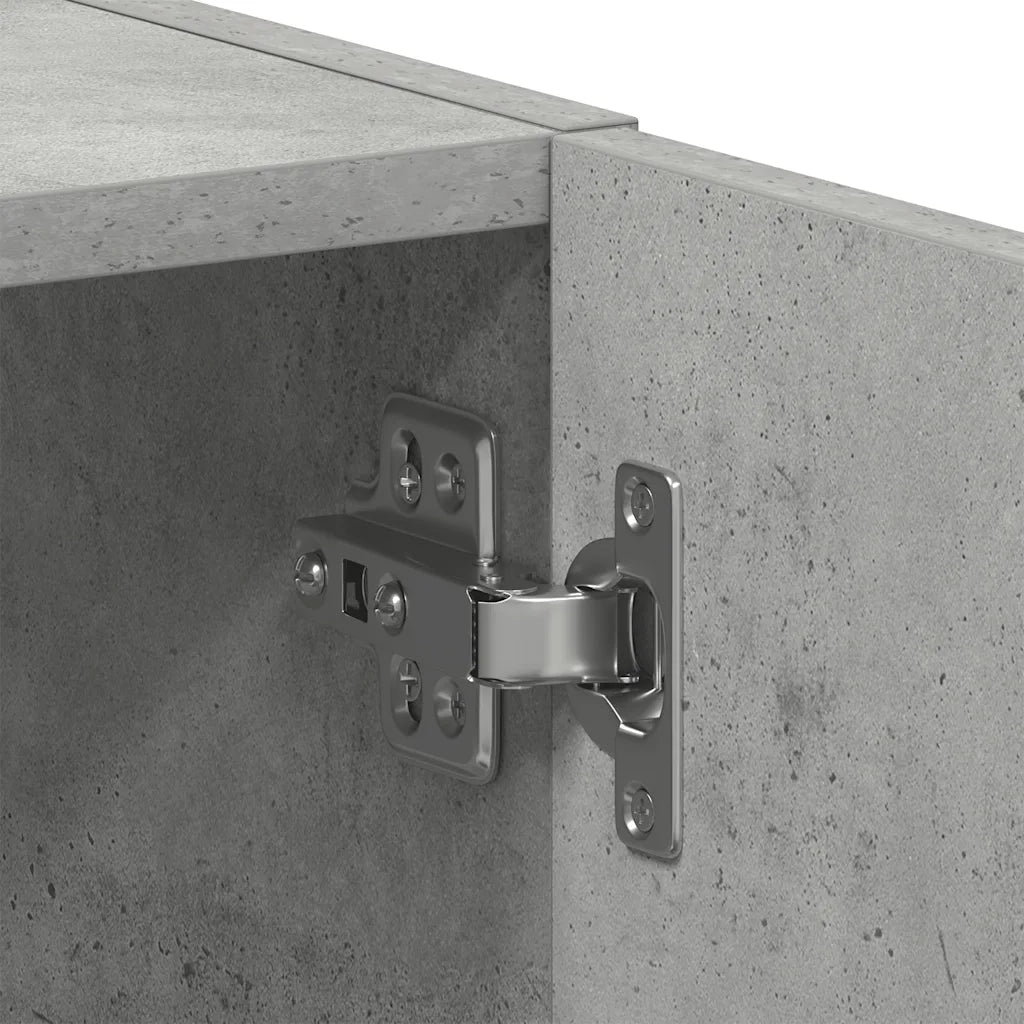 vidaXL Mobile Lavatrice Grigio Cemento 64x24x190 cm Legno Multistrato