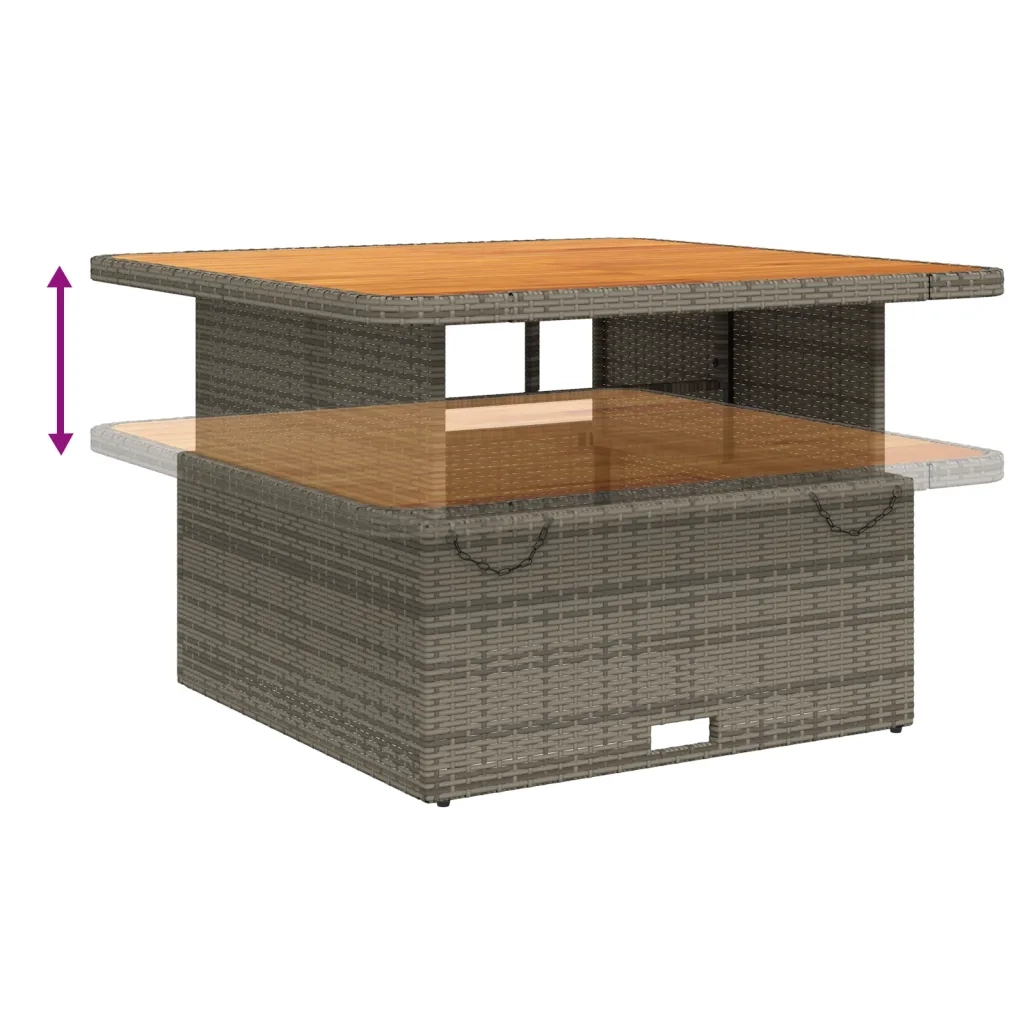 Set da Pranzo da Giardino 4 pz con Cuscini in Polyrattan Grigio 3277344