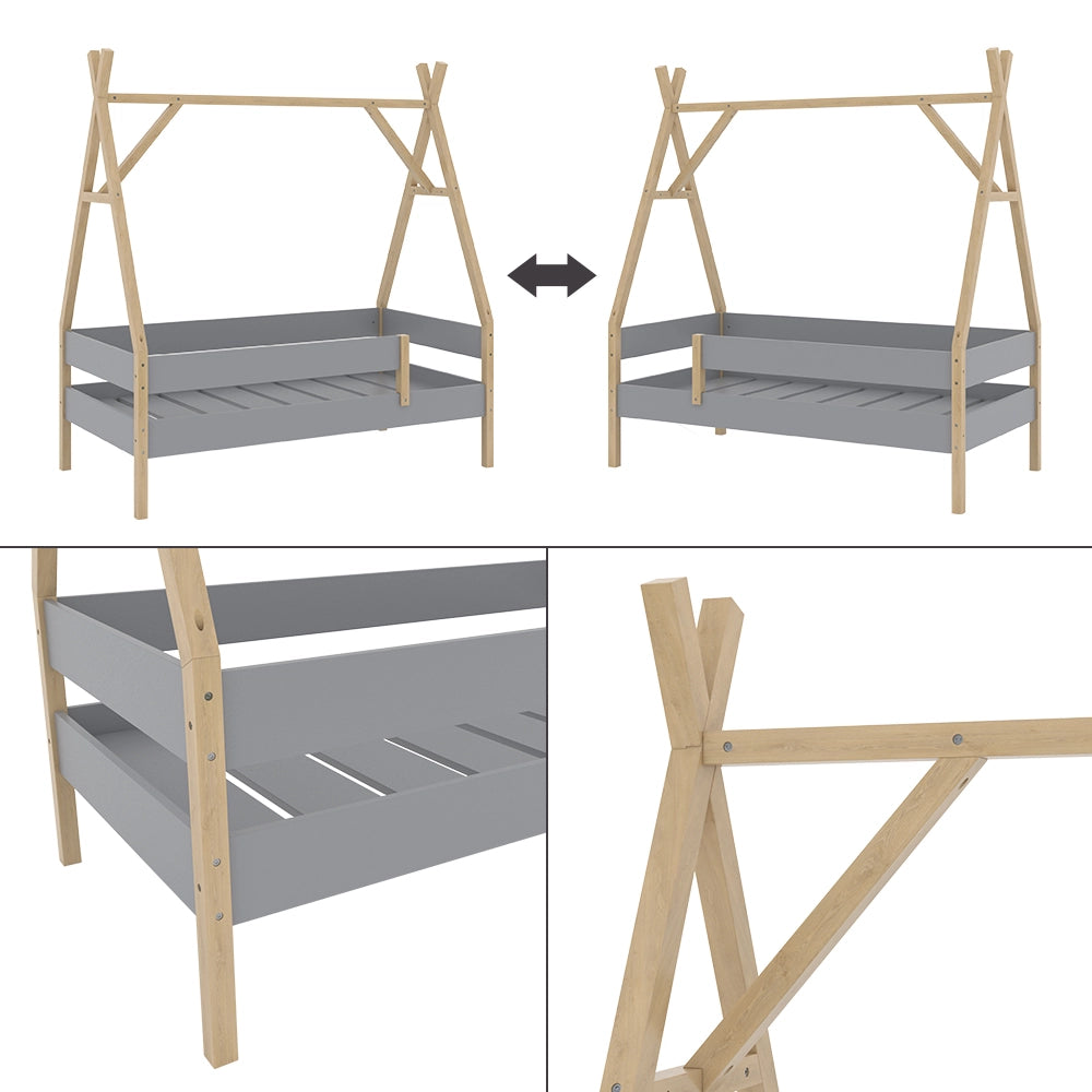 Vitalispa Letto per bambini Grigio 80x160 cm