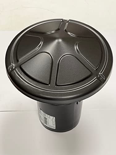 Terminale cinese nero in acciaio inox per stufe a pellet terminale cappello cinese 80