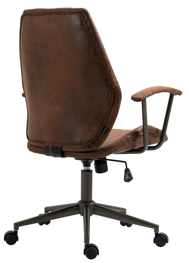 Sedia da ufficio Nampa Industrial Loft Stile antico cognac