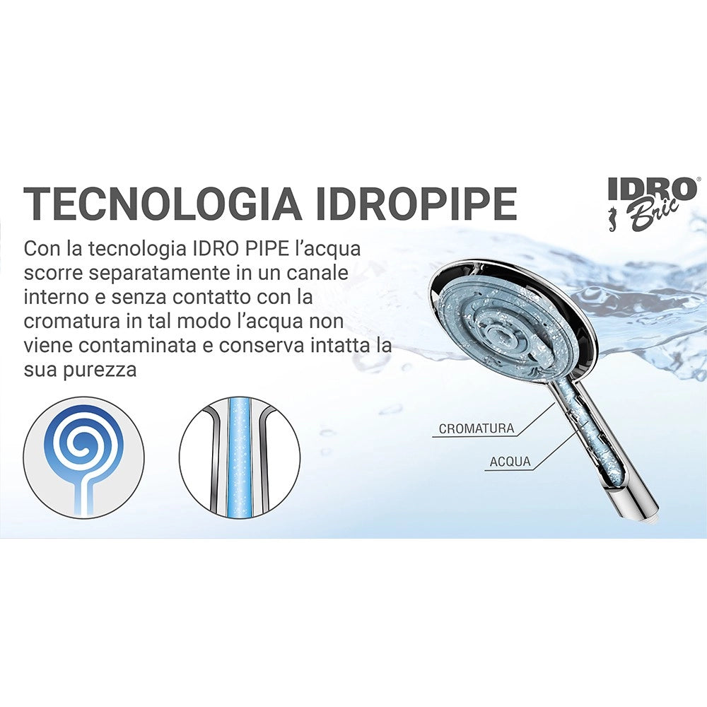 Saliscendi serie ninfea 2 funzioni cromato con portasapone