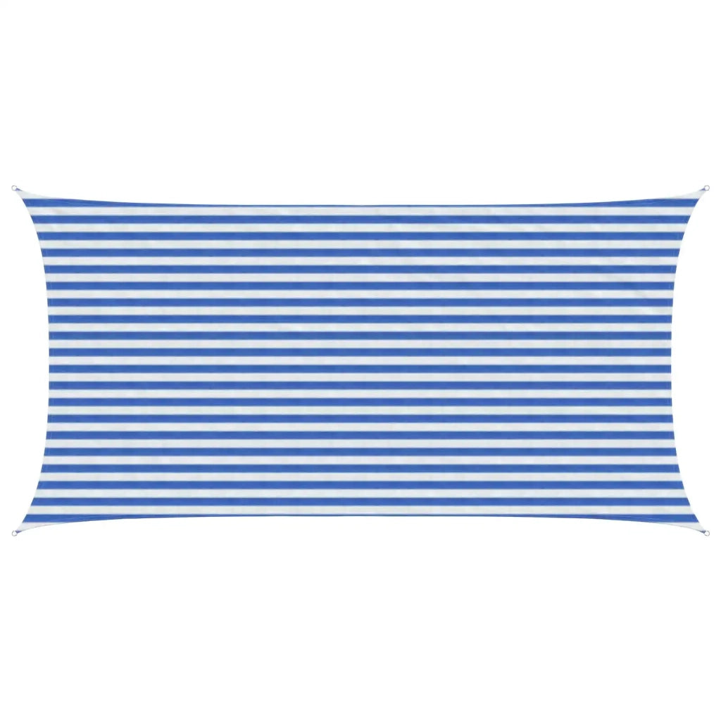 Telo Ombra Blu e Bianco 2,5 x 5 m HDPE
