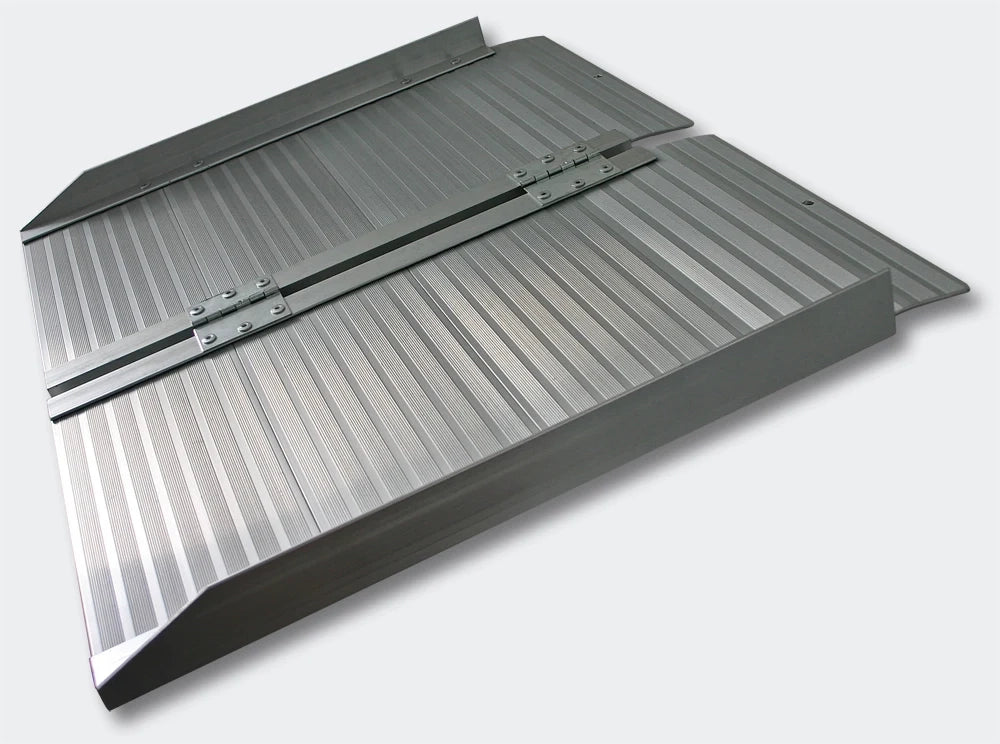 Rampa pieghevole in alluminio per sedia a rotelle stile valigia 120 cm massimo 270 kg 3416020
