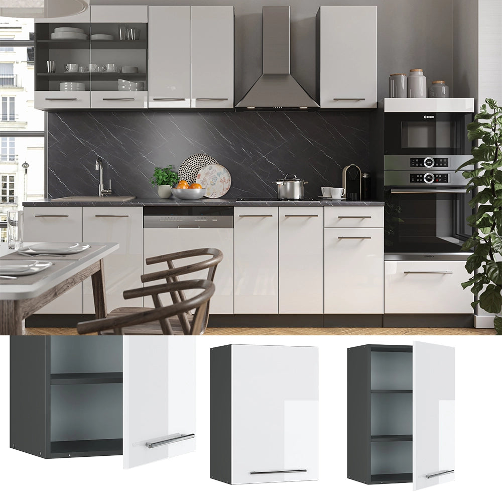 Vicco Pensile da cucina Bianco lucido 50 cm