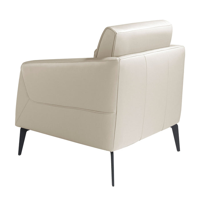 Poltrona in pelle grigio taupe